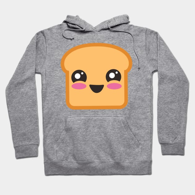 Cute Kawaii Bread Slice Hoodie by MajorCompany